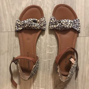 Floral Navy Sandals